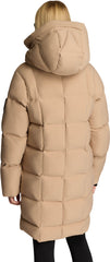 Cluze Mid-Length Puffer Jacket with Square Quilting - Women's