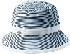 Clairine Ribbon Cloche Hat with Straw Band - Women's