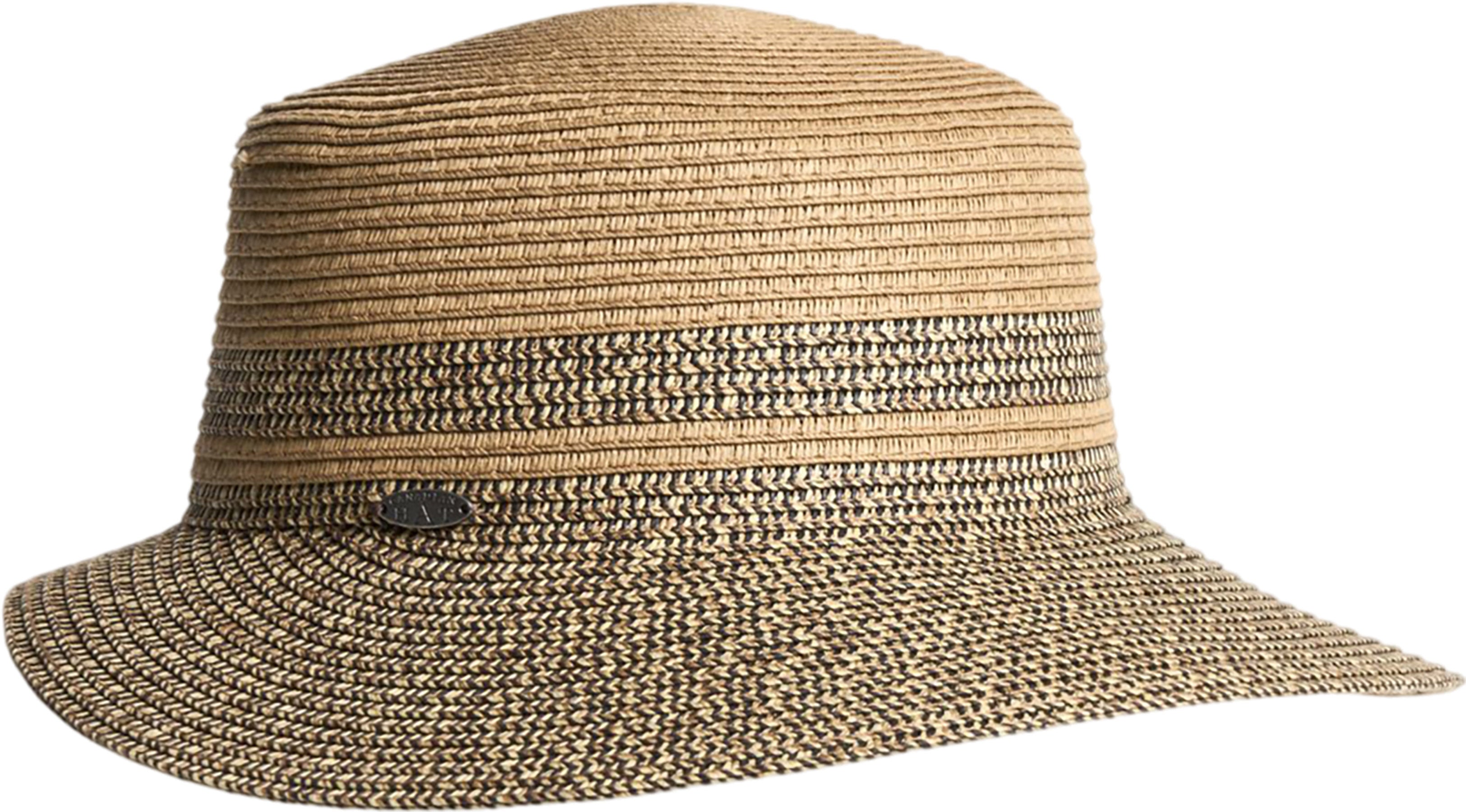 Caylee Large Bi-Color Cap with Straw Detail - Women's