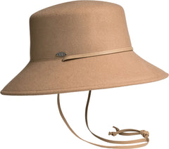 BREN CS - LARGE BUCKET HAT WITH THIN LEATHER CHIN STRAP - Women's