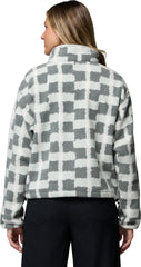 Helvetia II Printed Cropped Half Snap Fleece Pullover - Women's