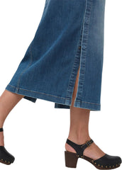 Performance Denim Slit Skirt - Women's
