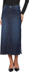 Performance Denim Slit Skirt - Women's