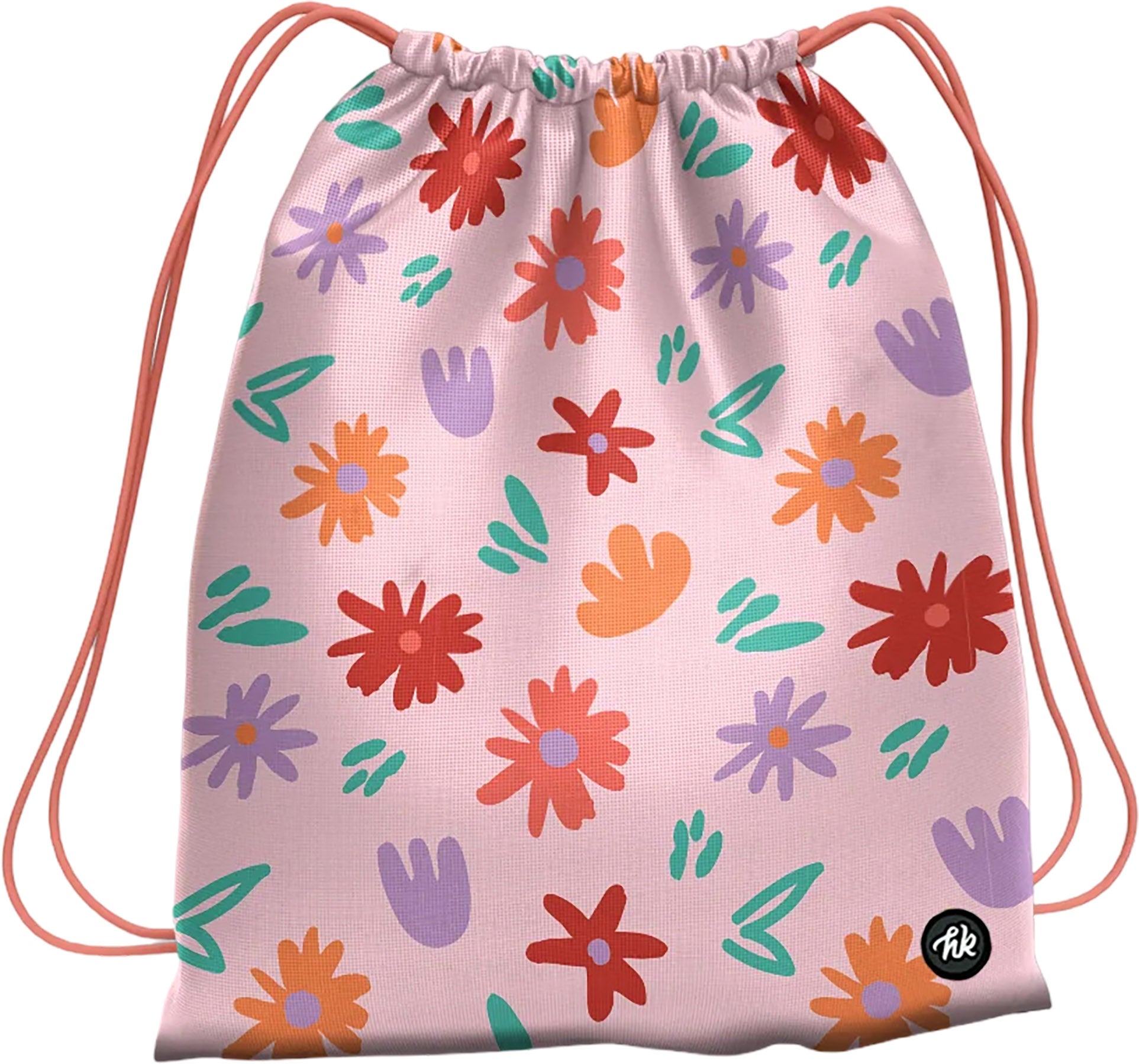 Painted Flowers Shoe Bag