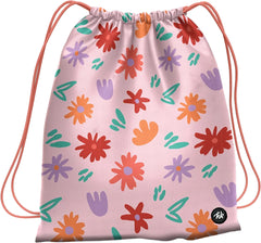 Painted Flowers Shoe Bag