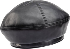 Becka Vegan Leather Beret Hat