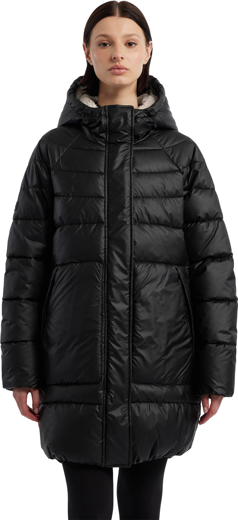 Almond Marshmallow Mid Length Puffer Jacket - Women's