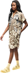 Frivol Knee Length Short Sleeve Shirt Dress - Women's