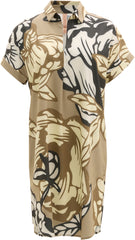 Frivol Knee Length Short Sleeve Shirt Dress - Women's