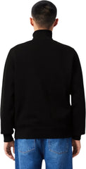 Zippered Stand-Up Collar Cotton Sweatshirt - Men's