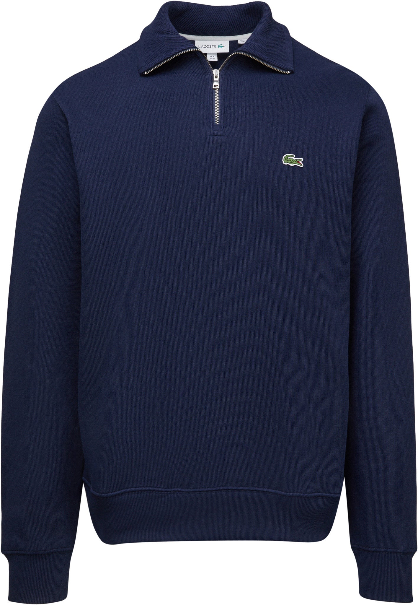 Zippered Stand-Up Collar Cotton Sweatshirt - Men's