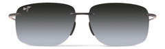 Hema Polarised Rimless Sunglasses - Matte Grey Frame - Neutral Grey Lens