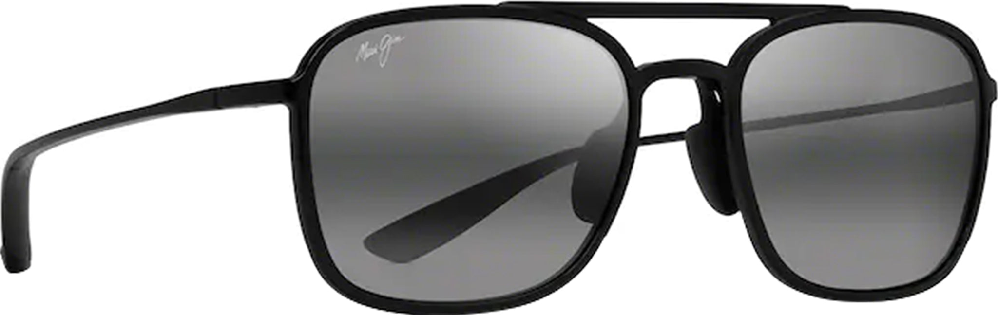 Keokea Aviator Sunglasses - Gloss Black - Neutral Grey Polarized Lens