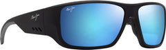 Keha Polarised Sunglasses - Matte Black - Blue Hawaii Lens