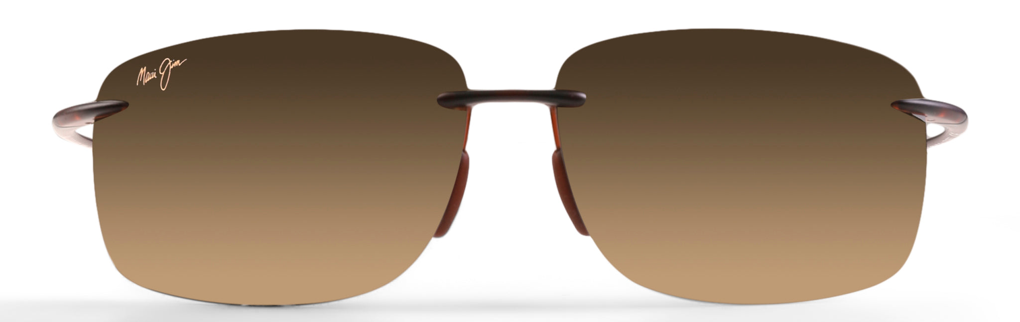 Hema Polarised Rimless Sunglasses - HCL® Bronze Lens - Matte Rootbeer Frame