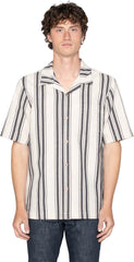 Aloha Shirt - Dobby Bands - Natural - Men's