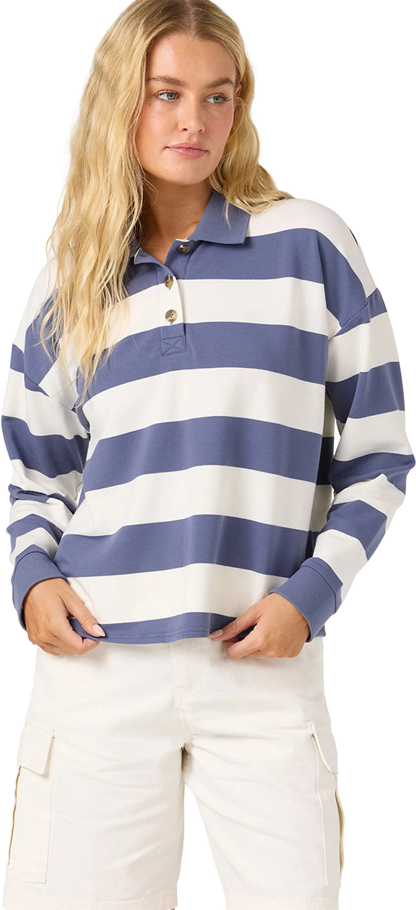 OG Kyra Long Sleeve Crop Polo - Women's
