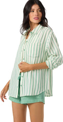 Leni Stripe Relaxed Long Sleeve Shirt - Women's