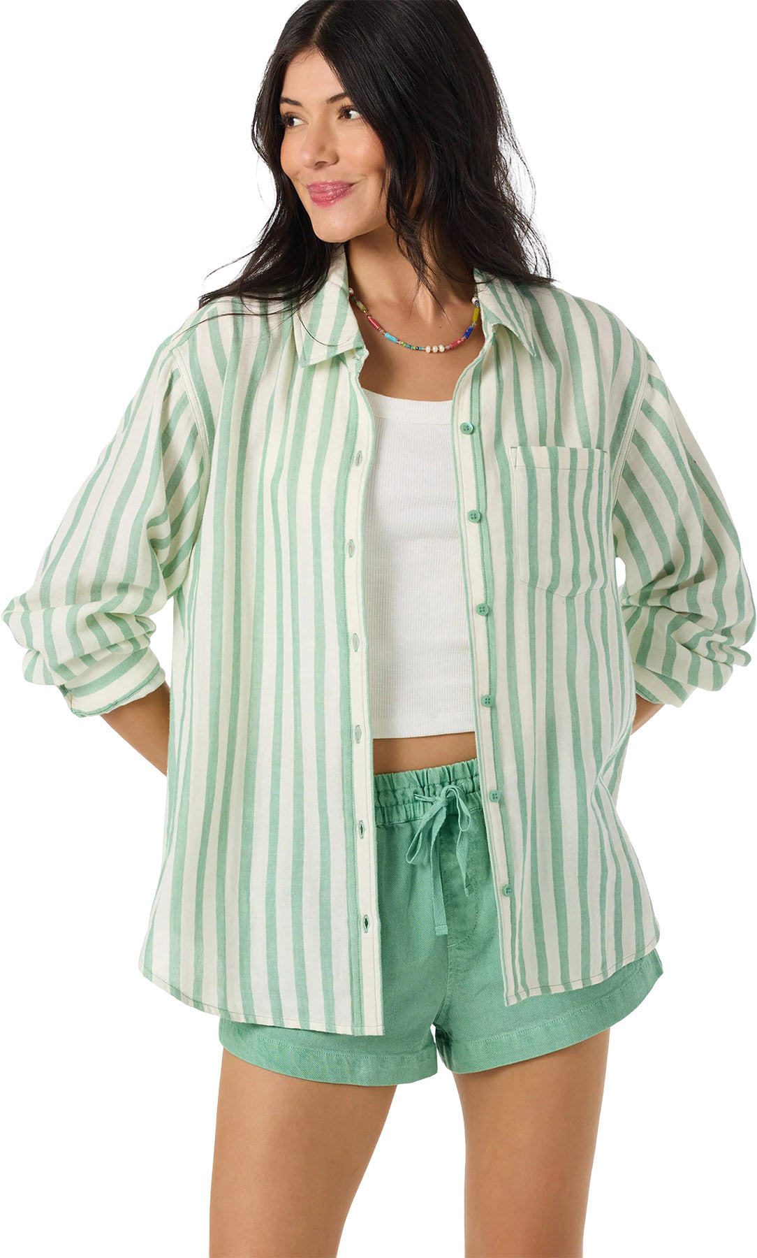 Leni Stripe Relaxed Long Sleeve Shirt - Women's