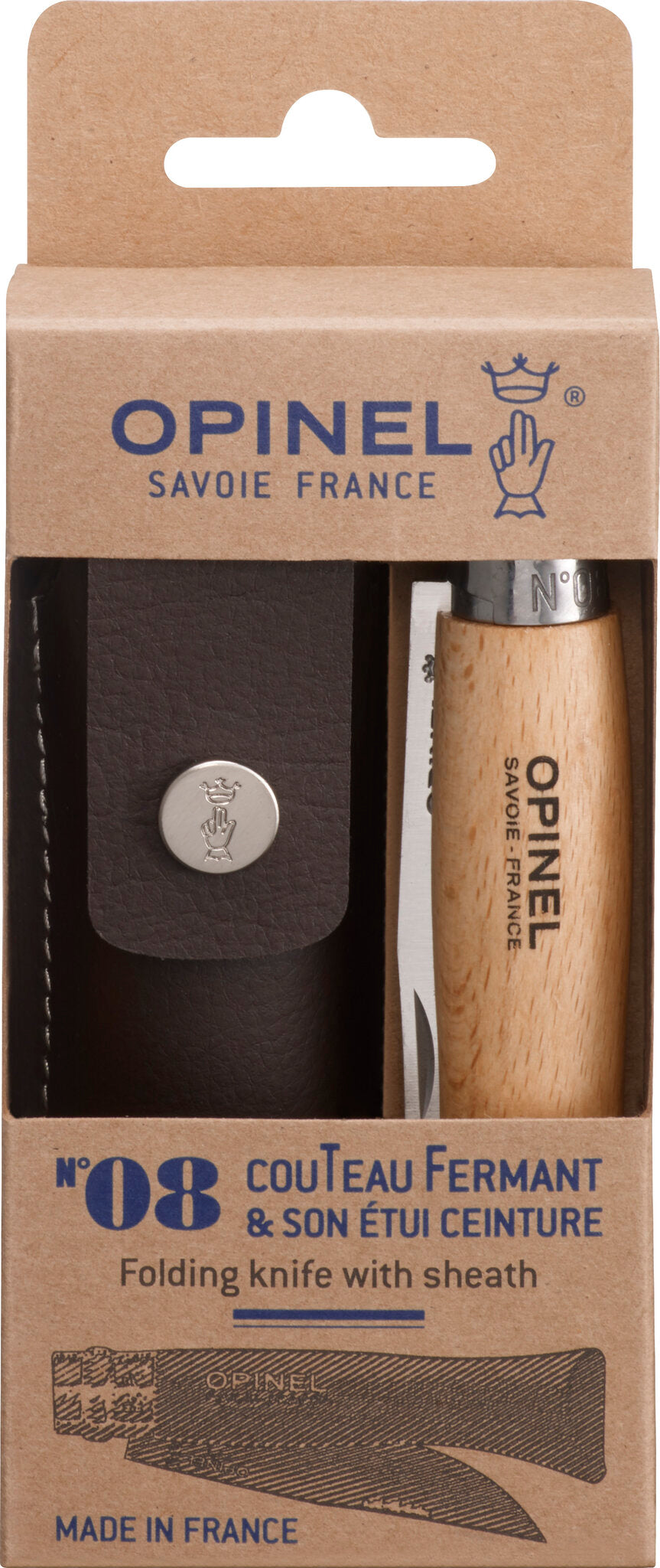No.08 Stainless Steel Folding Knife with Sheath