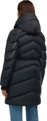 Saturn Mid-Length Quilted Puffer Jacket with Removable Hood - Women's