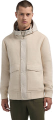 Hader Wool Blend Bomber Jacket with Removable Hooded Bib - Men's