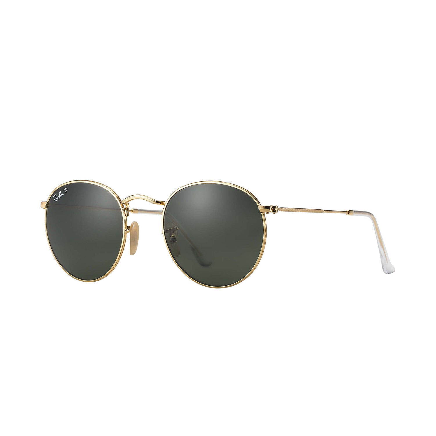 Round Metal - Gold Frame - Polarized Green Classic G-15 Lens