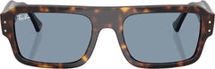Flacko Bio-Based Sunglasses - Polished Havana - Blue Lens - Unisex