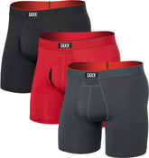 Multi-Sport Mesh Performance 3 Pack Boxer Brief with Fly 6" - Men's