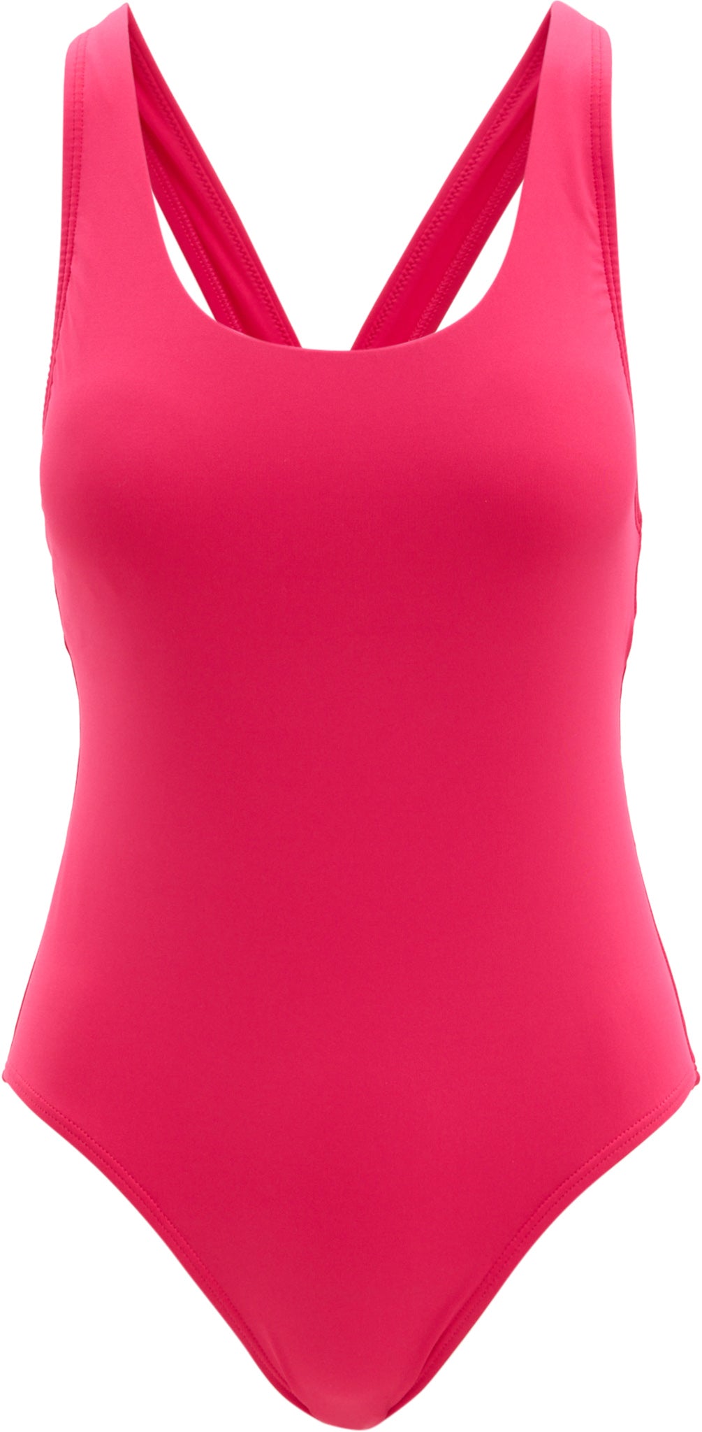 Solid Scoop Neck One Piece Swimsuit - Women's