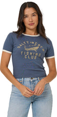 Fishing Club Ringer Short Sleeve T-Shirt - Women's