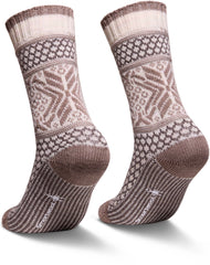 Everyday Popcorn Snowflake Pattern Crew Socks - Unisex