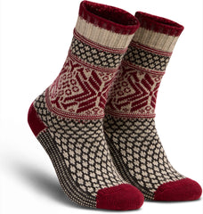 Everyday Popcorn Snowflake Pattern Crew Socks - Unisex