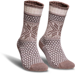 Everyday Popcorn Snowflake Pattern Crew Socks - Unisex