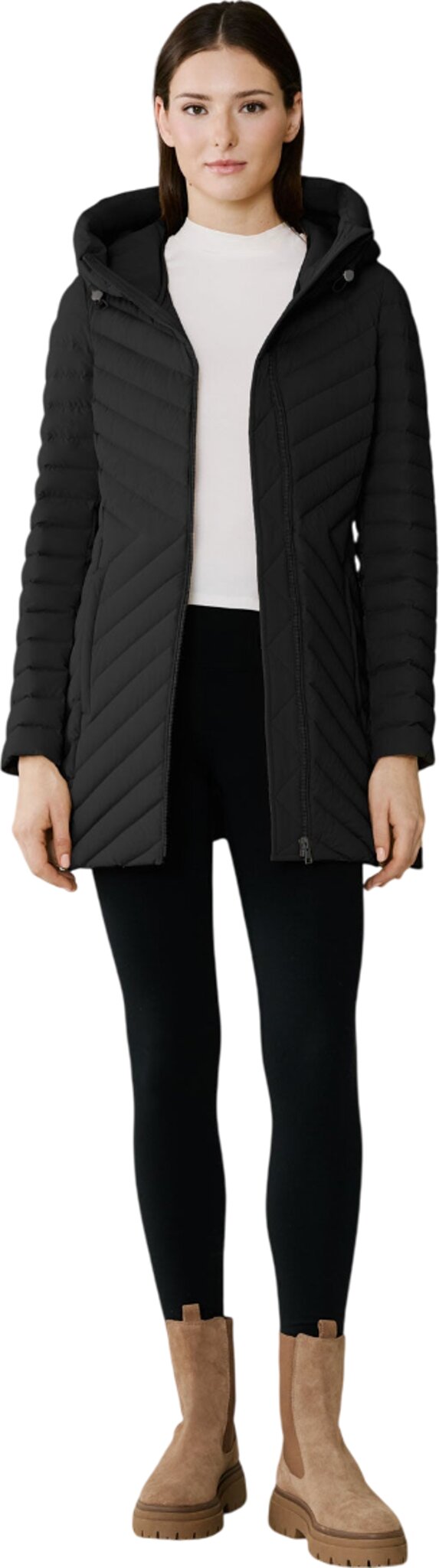 Estelle Stretch Down Belted Coat - Women's