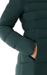Judy-M Stretch Down Coat with Hood - Women's