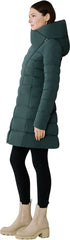 Judy-M Stretch Down Coat with Hood - Women's