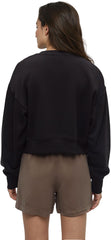 Framed Haitian Blooms Oversized Crop Crew - Women's