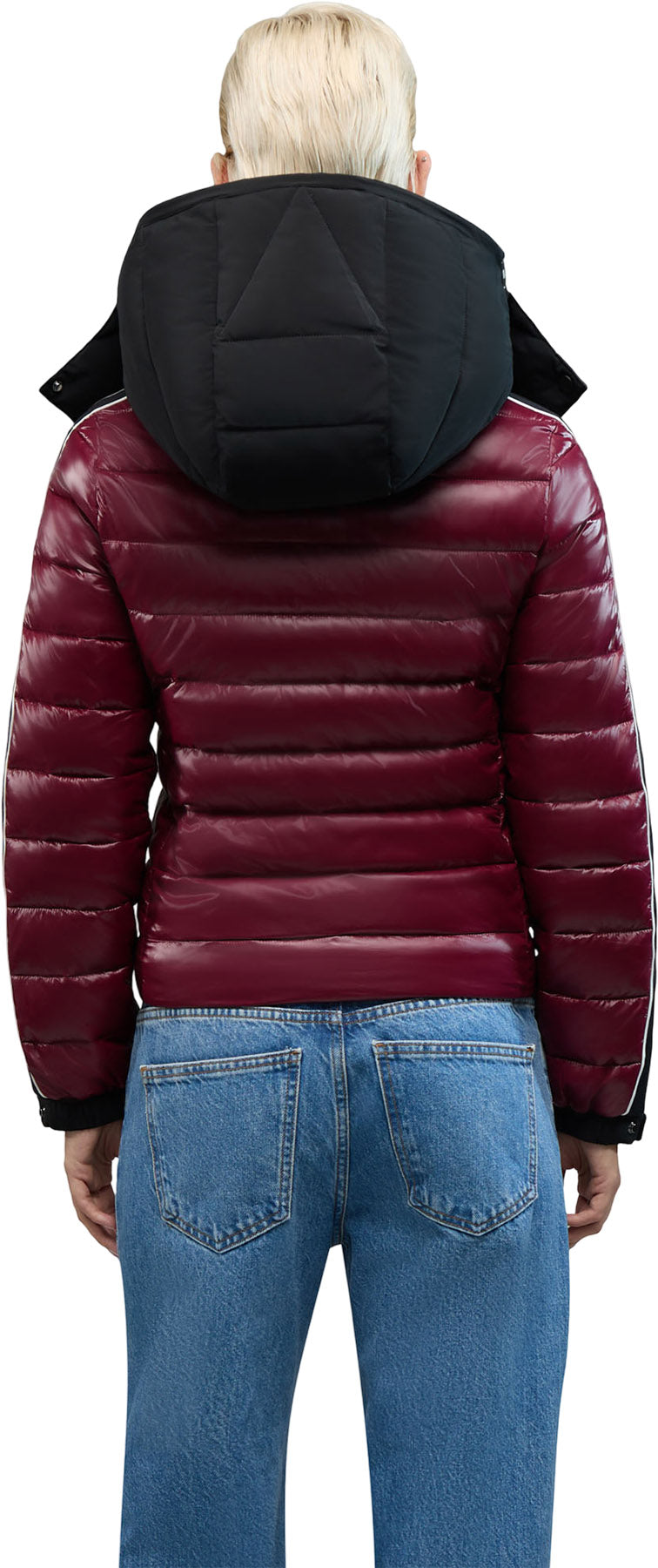 Rousset Lightweight Cinched Puffer Jacket with Contrast Detailing - Women's