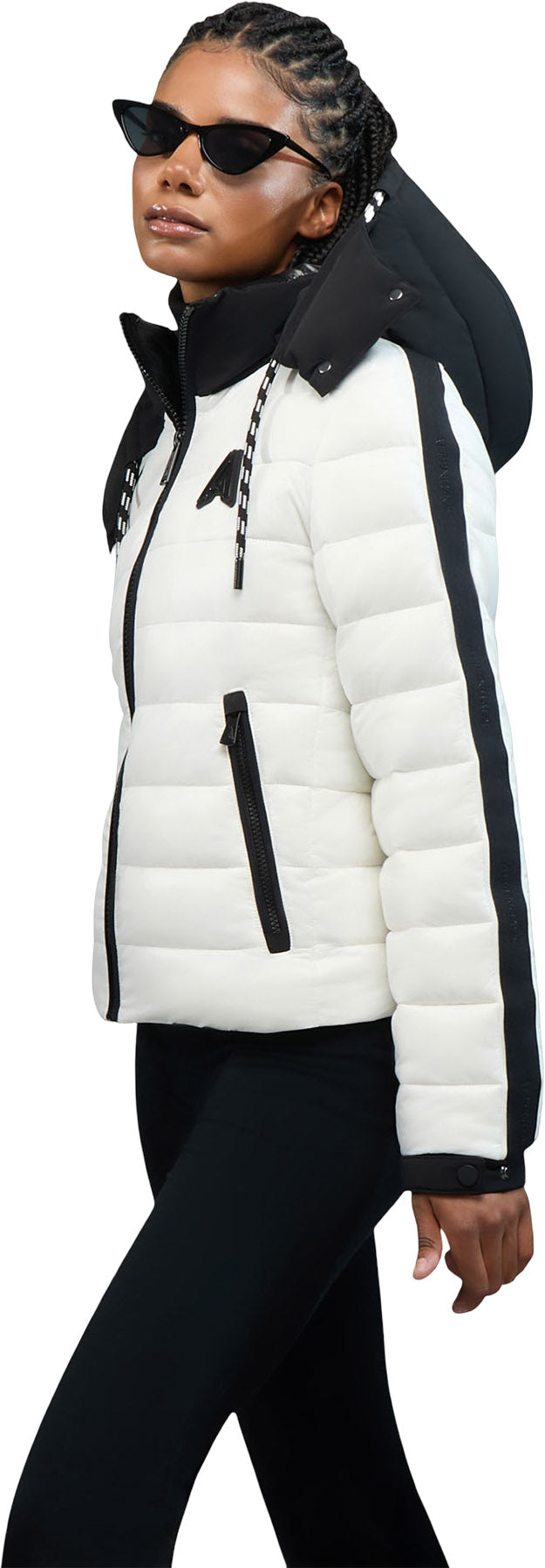 Rousset Lightweight Cinched Puffer Jacket with Contrast Detailing - Women's