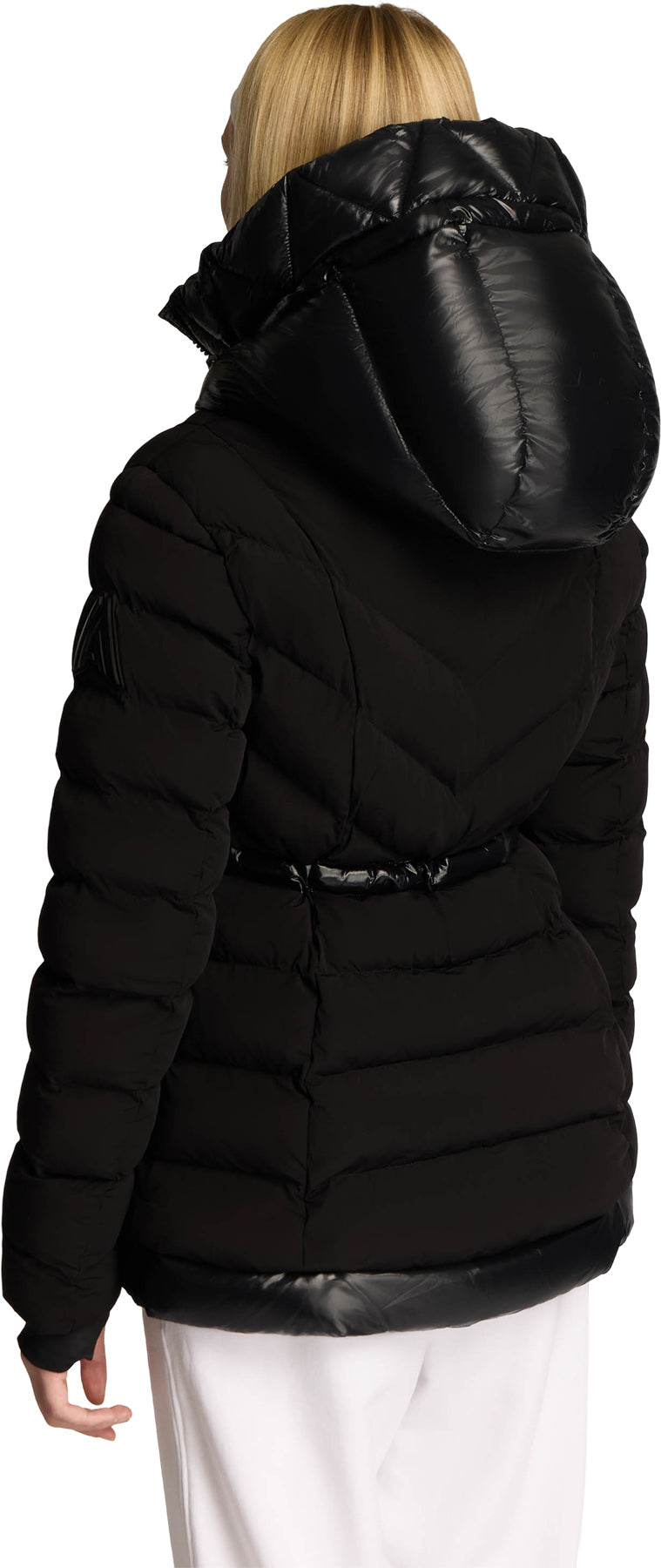 Everlong Lightweight Herringbone Quilted Puffer Jacket with Lustre Detailing - Women's