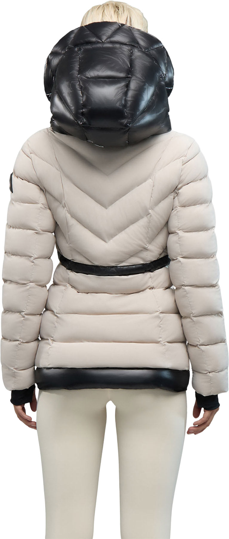 Everlong Lightweight Herringbone Quilted Puffer Jacket with Lustre Detailing - Women's