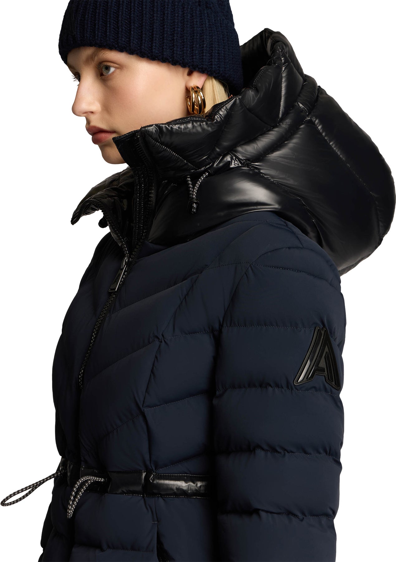 Everlong Lightweight Herringbone Quilted Puffer Jacket with Lustre Detailing - Women's