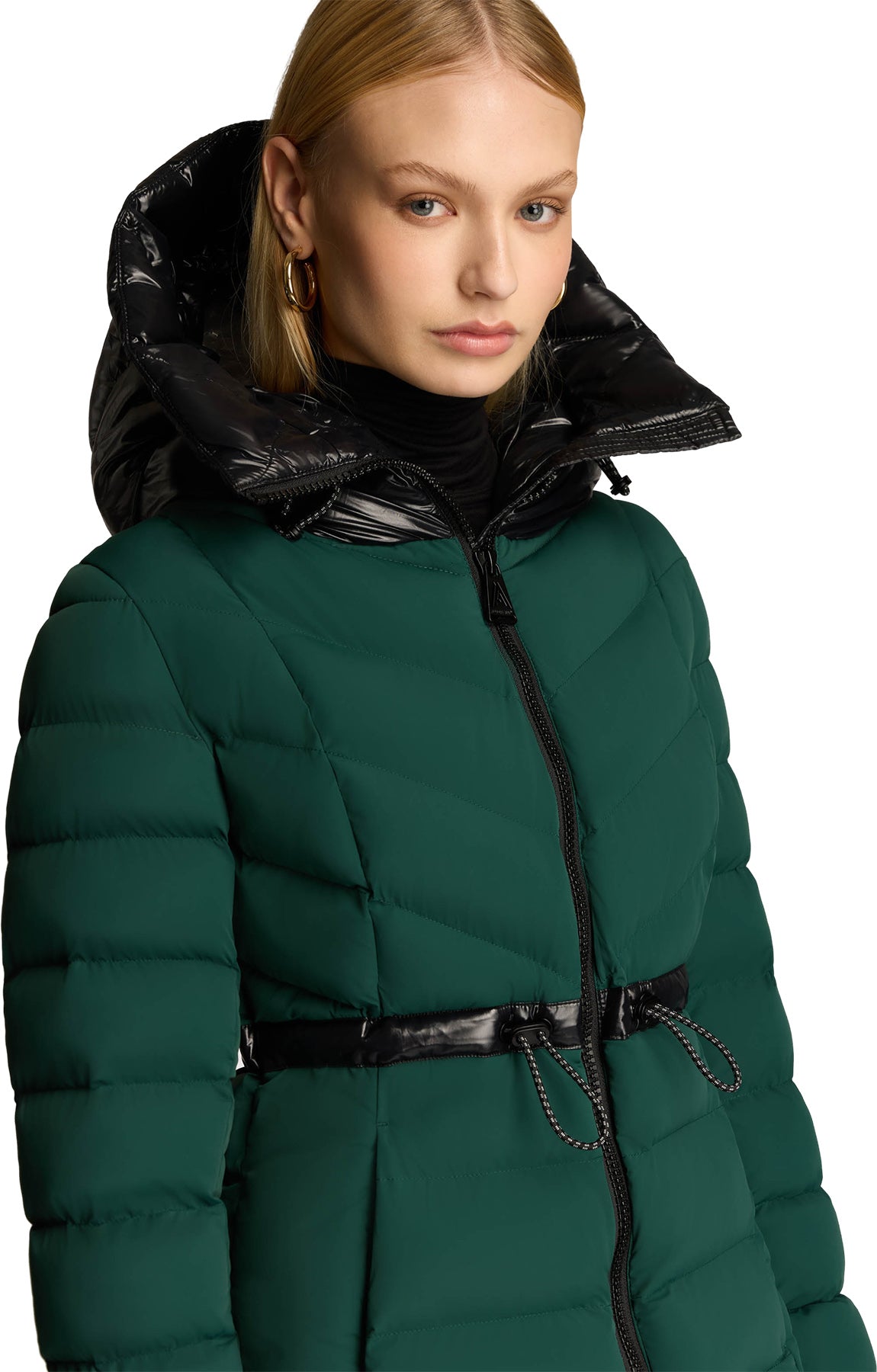 Everlong Lightweight Herringbone Quilted Puffer Jacket with Lustre Detailing - Women's