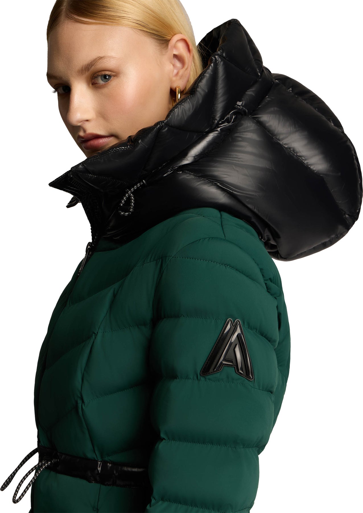 Everlong Lightweight Herringbone Quilted Puffer Jacket with Lustre Detailing - Women's