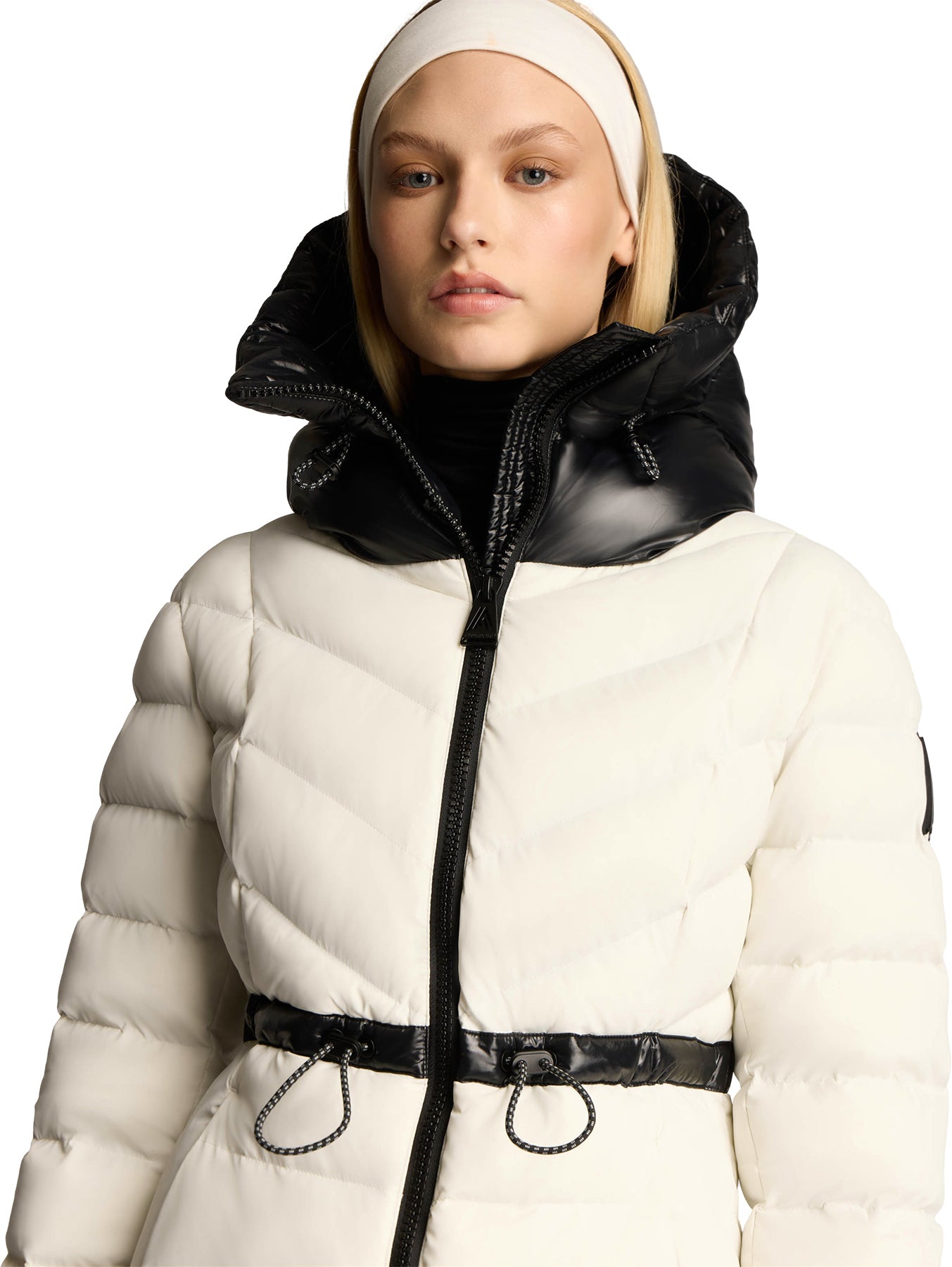 Everlong Lightweight Herringbone Quilted Puffer Jacket with Lustre Detailing - Women's