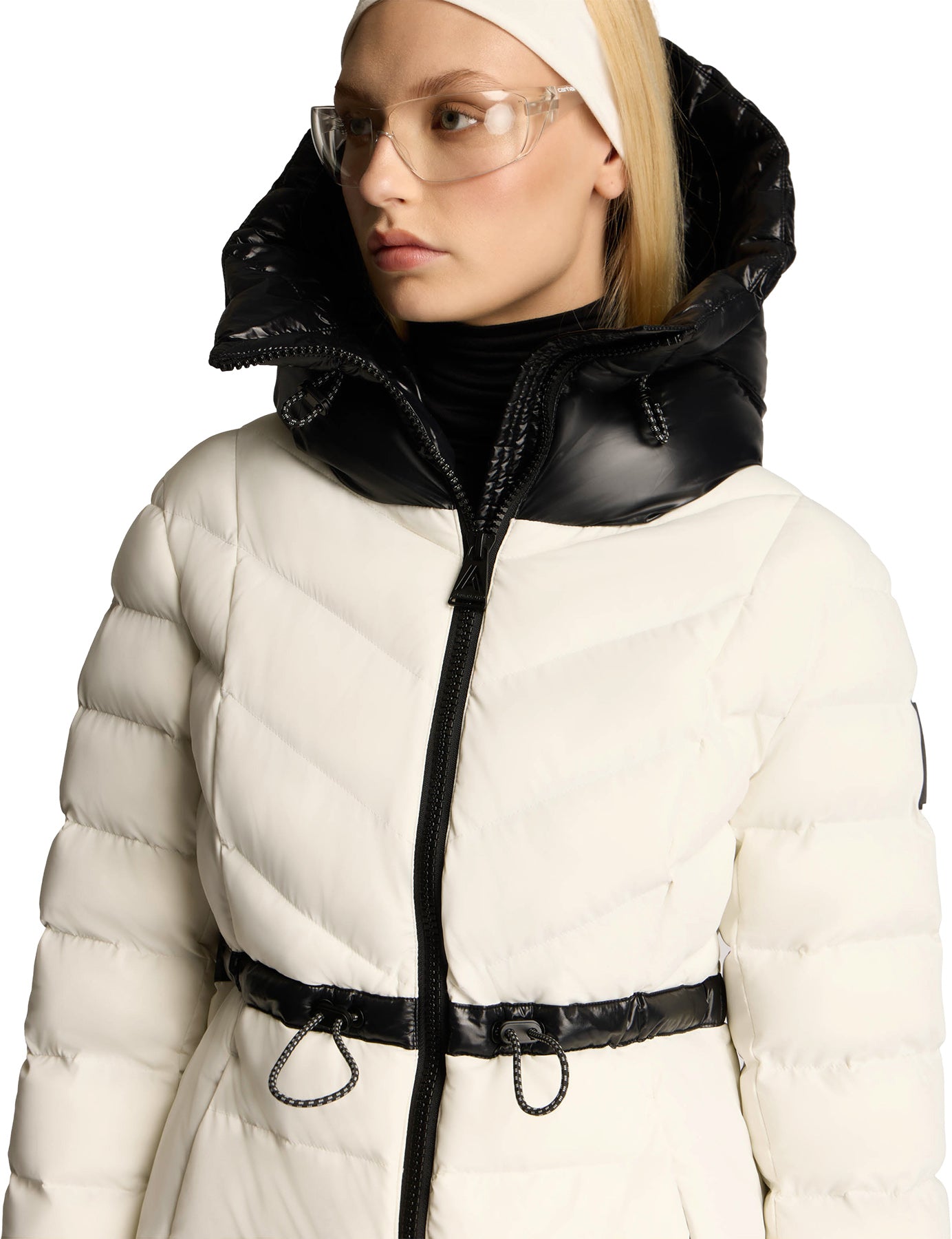 Everlong Lightweight Herringbone Quilted Puffer Jacket with Lustre Detailing - Women's