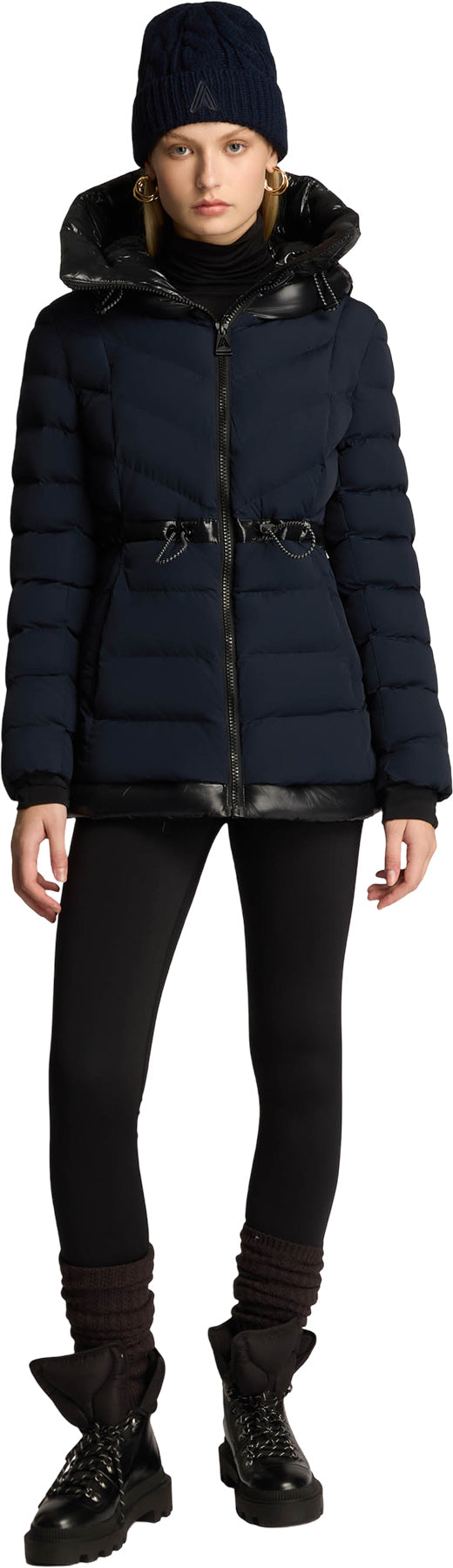 Everlong Lightweight Herringbone Quilted Puffer Jacket with Lustre Detailing - Women's