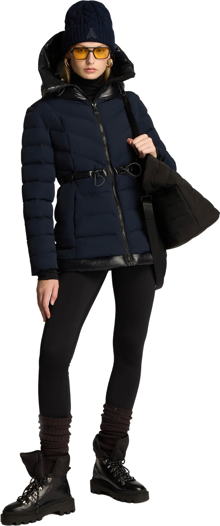 Everlong Lightweight Herringbone Quilted Puffer Jacket with Lustre Detailing - Women's