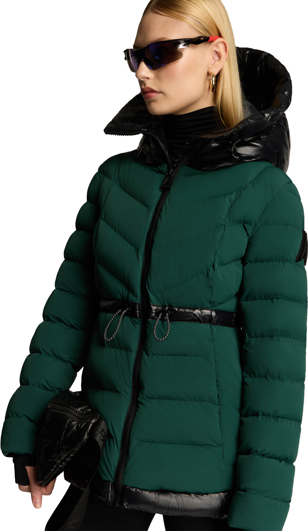 Everlong Lightweight Herringbone Quilted Puffer Jacket with Lustre Detailing - Women's